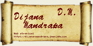 Dijana Mandrapa vizit kartica